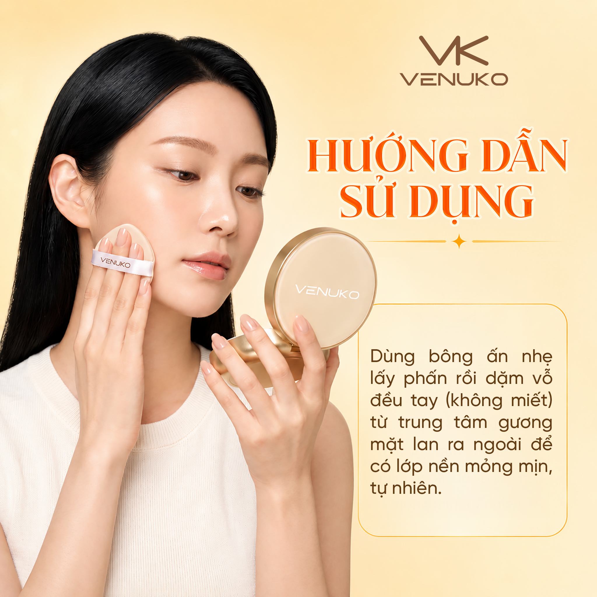 Phấn Nước Trang Điểm Dưỡng Da Venuko Derma Glow Cushion 