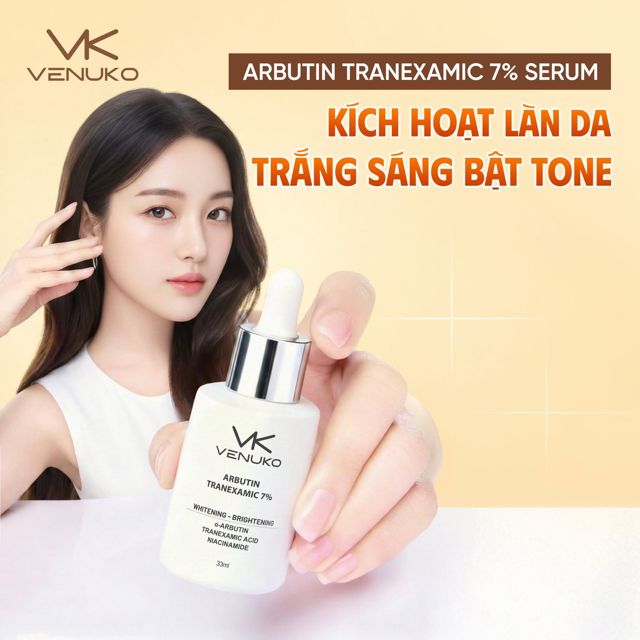 TINH CHẤT DƯỠNG TRẮNG MỜ NÁM VEUNKO ARBUTIN TRANEXAMIC 7% - 33ml