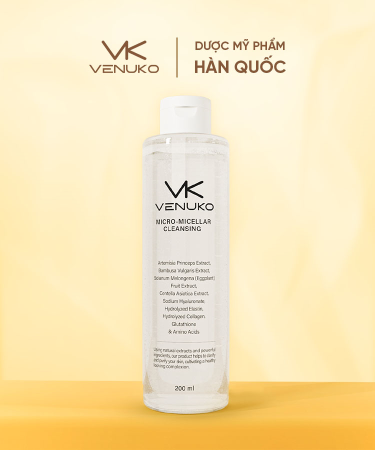 NƯỚC TẨY TRANG SẠCH SÂU VENUKO MICRO – MICELLAR CLEANSING 200ML